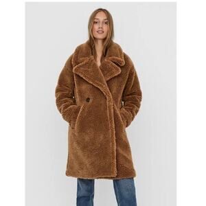 Vero Moda golden brown Teddy coat size small